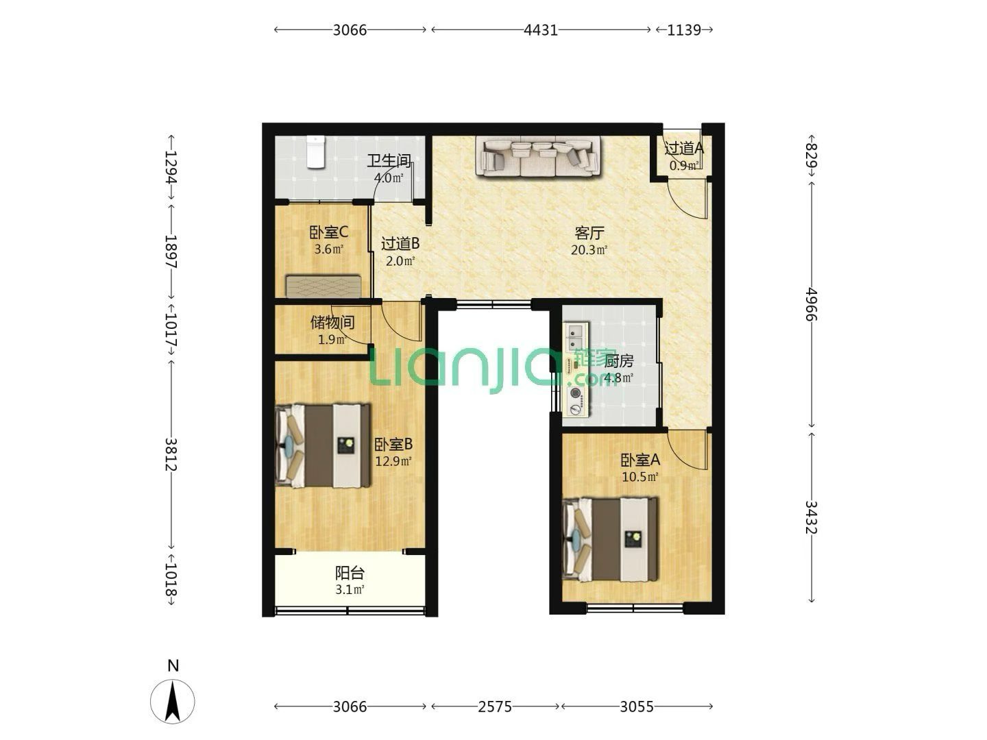 徐汇区 东航公寓 2BR Shanghai Rental | ExpatHome