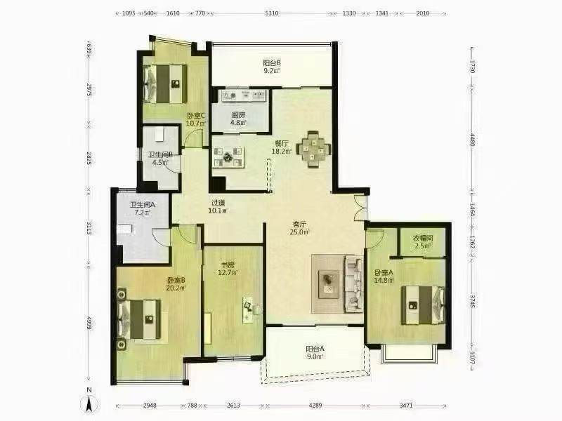静安区 中凯城市之光 1BR Shanghai Rental | ExpatHome