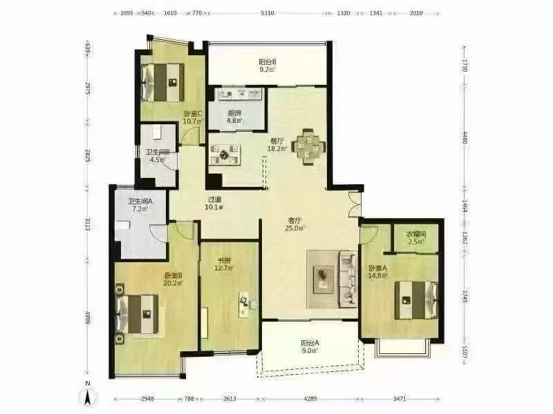 静安区 中凯城市之光 1BR Shanghai Rental | ExpatHome