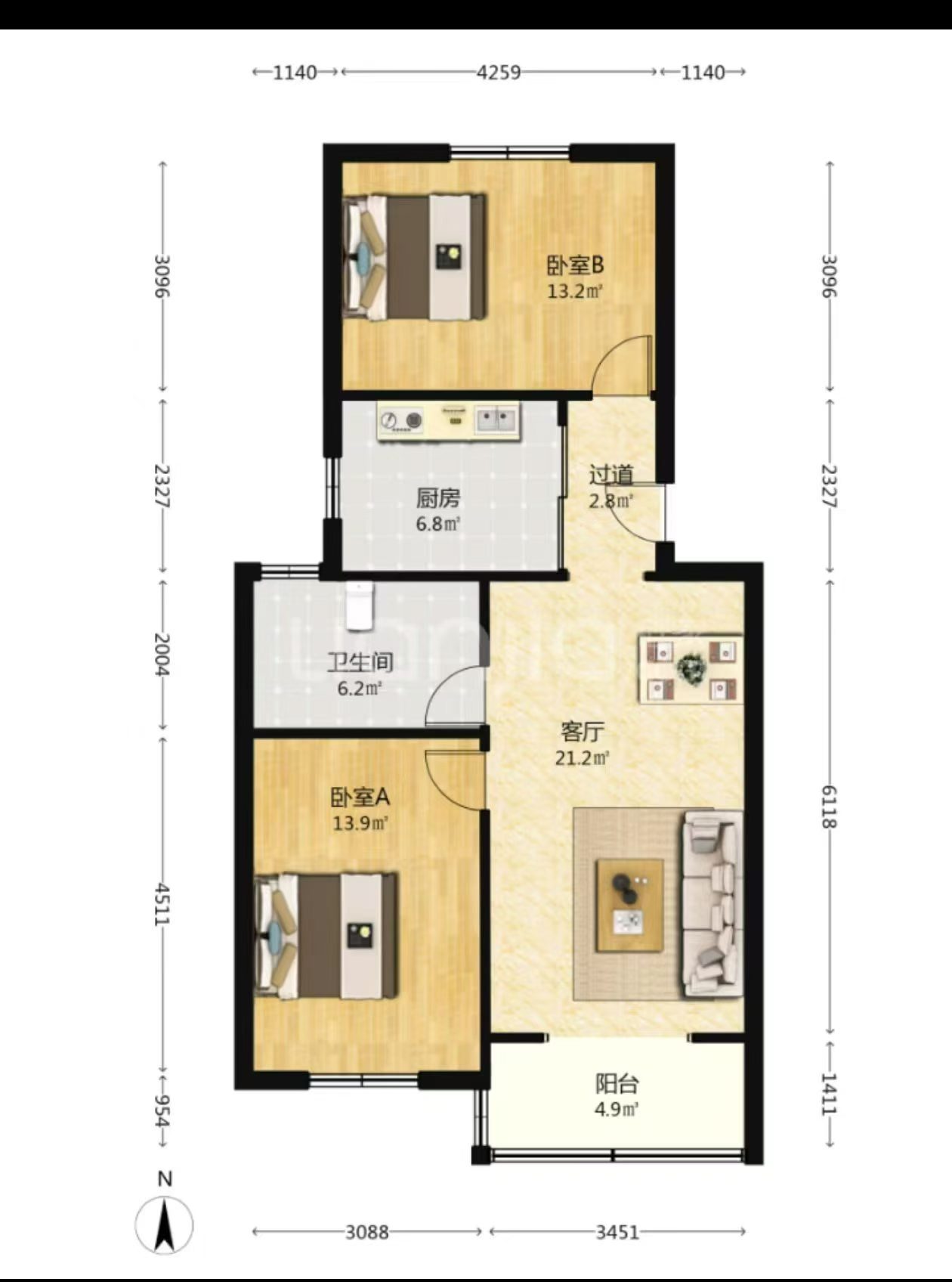 闵行区 闵环花苑 1BR Shanghai Rental | ExpatHome