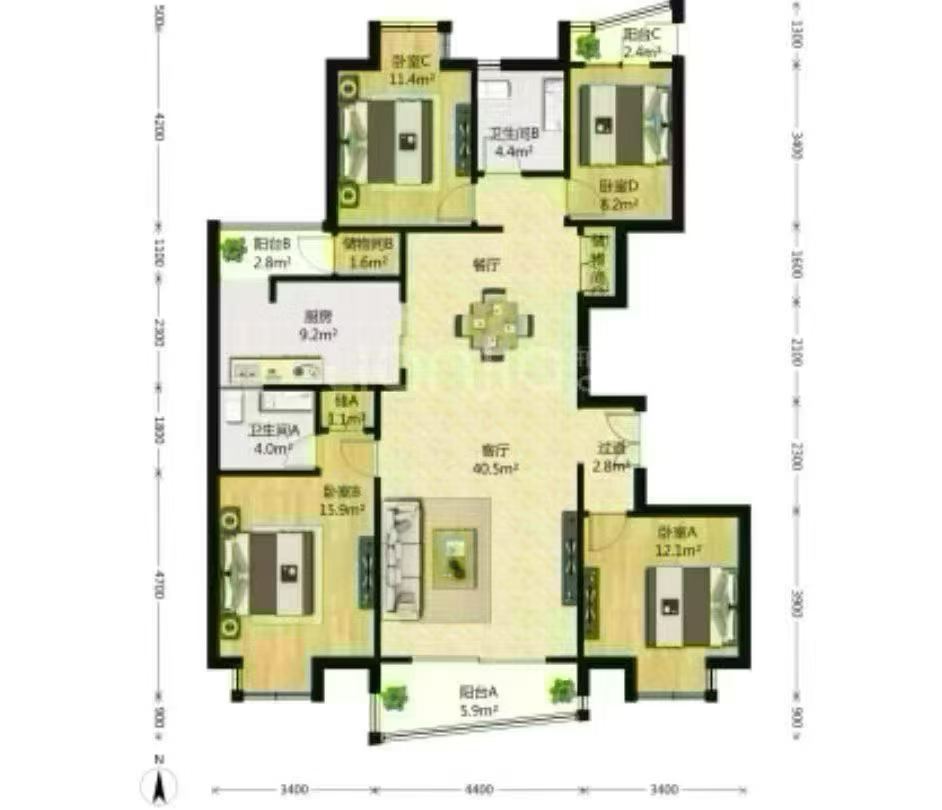 长宁区 鸿凯湾绿苑 4BR Shanghai Rental | ExpatHome
